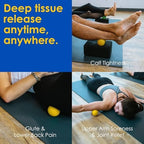 Rodo 2-in-1 Soft Peanut & Lacrosse Ball Roller | Deep Tissue Massage Tool for Fascia, Plantar Fasciitis, Hips & Back | Mobility & Recovery Roller | Compact, Travel-Friendly, Pilates, Therapy Ready
