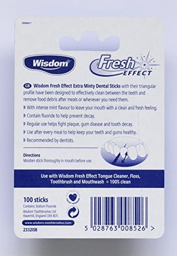 Wisdom Fresh Effect Dental Wood-Count, Pack of 4, 400-Count