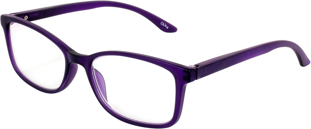 Birdz Eyewear BPA Free Readers Non Carcinogenic Reading Glasses Purple Frame Clear Lens 2.5 Magnification