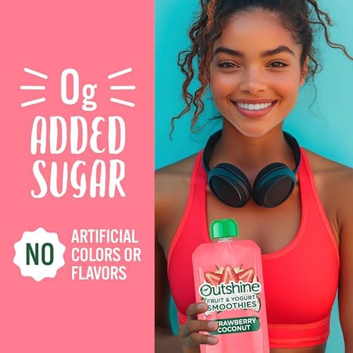 Outshine Smoothie Fruit & Yogurt Smoothie Pouches - Strawberry Coconut (24 Pack)
