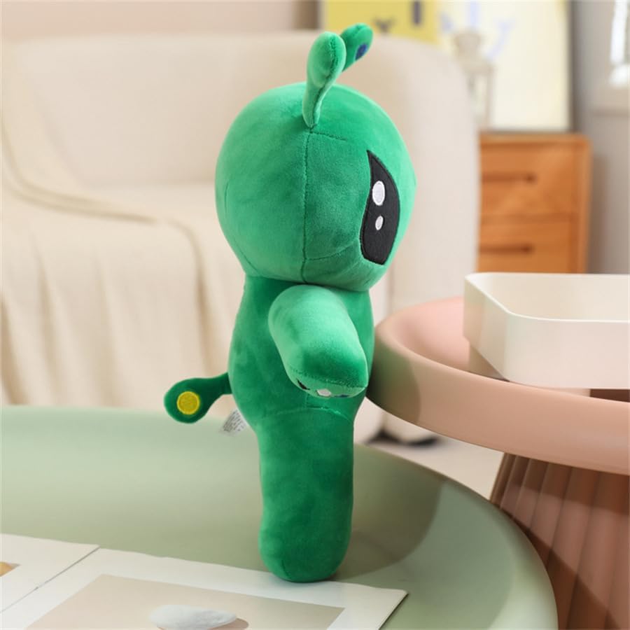 OSOCU 13.5in Adorable Green Alien Plush Toy | Ultra-Soft Stuffed Figure | Great for Home & Room Decoration | Ideal Birthday/Halloween for All Genders | a Must-Have for Sci-Fi Lovers