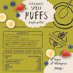 Amisa Organic Spelt Puffs 200 g (Pack of 6)
