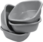 Begale 10 Quart Wash Basin, Set of 4 (gray)
