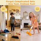Kids Cleaning Set, Toddler Spray Mop for Age 2-5 Year, Montessori Toy for Kitchen Pretend Play, Birthday for Boys Girls (2 Washable Pads)