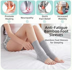 one Compress Bamboo Foot Ankle Sleeves Neuropathy for Women- Premium Anti-Fatigue Bamboo Footsleeves (Grey,XL(ShoeSize45-48))