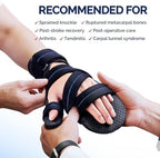 FEATOL Resting Hand Splint with Thumb Support for Men and Women, Adjustable Night Hand Brace Splint for Carpal Tunnel, Arthritis, Tendinitis, Stroke Recovery, Right Small/Medium