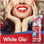 White Glo Professional Choice Extra Strength Whitening Toothpaste 100 ml & Toothbrush (with Sanitral 50 Pcs Dental Floss Stick Included as a Gift)