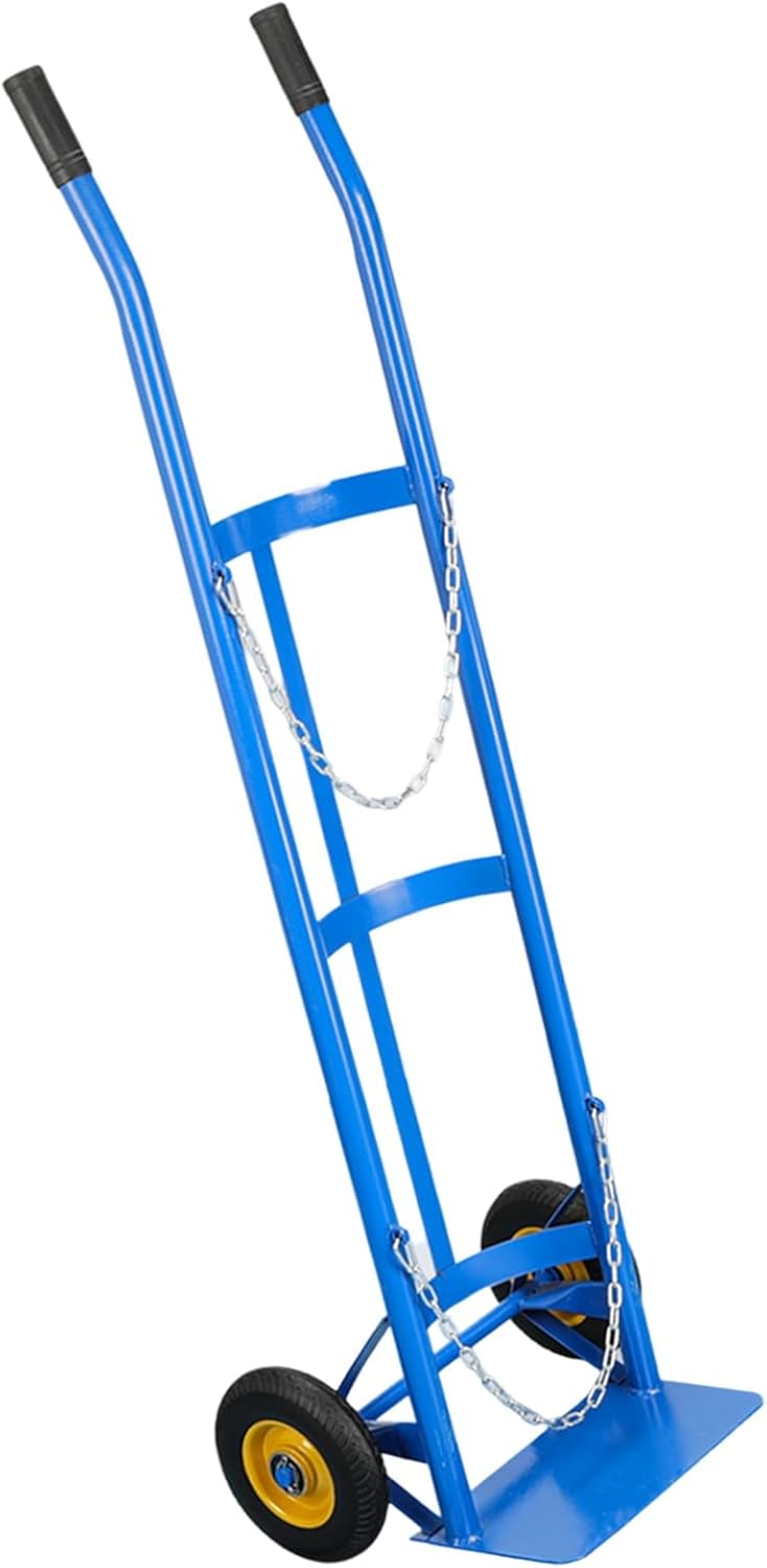 AMUFJJ Oxygen Tank Carrier with Wheels, Commercial Gas Cylinder Hand Cart & 40L Propane Tanks Dolly, Gas Cylinder Rack for Hospitals/Clinics/Factory