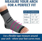 Pedifix FasciaFix Plantar Fasciitis Relief (Single) Sleeve – Arch and Heel Compression Support for Foot Pain, Heel Spurs, Flat Feet, Achilles Tendonitis Relief - Medium