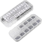 1100Pcs Eyeglasses Repair Kit, Tiny Sunglasses Screws, Glasses Screws and 5 Pairs Nose Pads with Micro Screwdriver Tweezer for Watch Clock Spectacle Eye Glass Repair