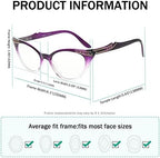 Eyekepper Womens 3 Pairs Reading Glasses Ladies' Vintage Cat Eye Readers (Black/Tortoise/Purple Transparent, 1.50)