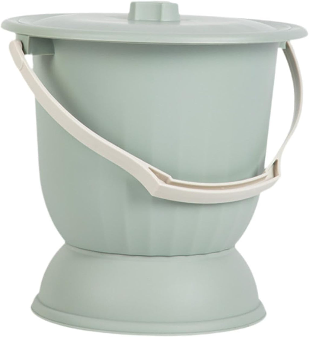 Potty Pot, Portable Bedpan, 4.5L Night Commode Bucket, Chamber Pot, Spittoon Urinal with Lid for Children Bedroom, Green