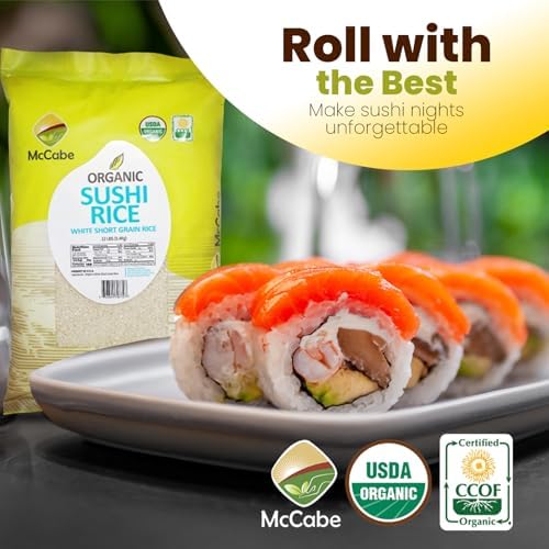McCabe Organic Sushi Rice 12-Pound, USDA Certified, CCOF (California Certified Organic Farmers), Product of USA