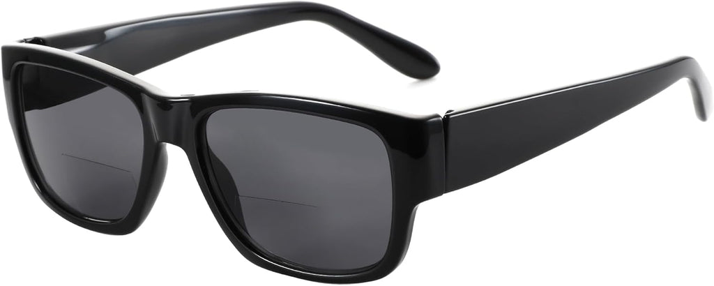 BLUEMOKY Square Bifocal Sunglasses for Men: Sunglasses Readers with UV400 Protection - Retro Shades Classic Rectangle Frame