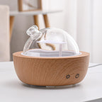 200ml Glass Essential Oil Diffusers for Home, Wood Grain Base Humidifier, Bluetooth Speaker,2025 Upgrade Aromatherapy Diffuser,Aroma Diffuse with Music Player