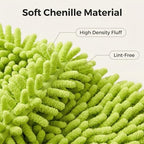 Mop Slippers Shoes 3 Pairs (6 Pieces) - Microfiber Cleaning House Mop Slippers Floor Cleaning Tools Shoe Cover Soft Washable Reusable Microfiber Foot Socks Floor Cleaning Tools Shoe Cover(Green)