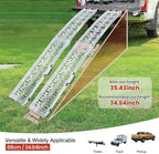 1840lb Capacity Truck Ramps, Aluminum Folding Loading Ramps for Car, Truck & Trailer Bed - with Load Straps for ATV/UTV, Golf Carts, Lawn Mowers, Go-Karts, Wheelbarrow, Motorcycles