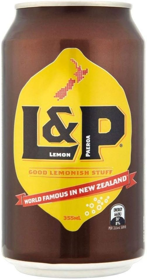 L&P Lemon & Paeroa Soft Drink (355ml) - Pack of 6