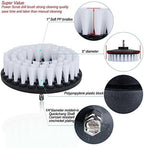 Drill Brush Soft Medium Stiff Bristle Powered Scrub Attachments Cleaning Kit for Bathroom Shower Grout Carpet Tires Boats Ceramic Marble Wheels Glass Carpets Upholstery (2''+3''+4''+5''+5'')