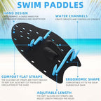 1 Set Swimming Pool Training Kit Swim Paddles Pull Buoy and A-Type Kickboard with Nose Clip Ear Plugs for Pool Training Aids for Swimmers & Beginners Stroke Technique