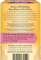 Yogi Tea Soothing Rose Hibiscus Skin DeTox Tea - 16 Tea Bags per Pack (4 Packs) - Organic DeTox Tea to Support Skin Health - Includes Green Tea Leaf, Rose Petal, Honeybush Leaf, Hibiscus & More