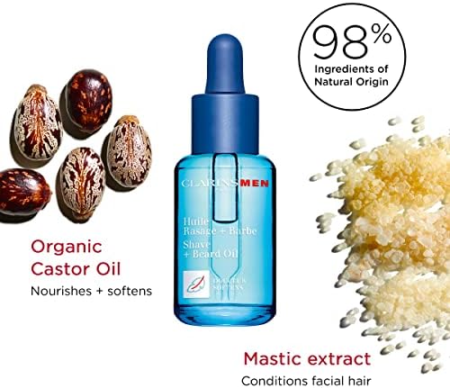 CLARINSMEN Shave + Beard Oil | 2-In-1 Shaving and Beard Oil for Men | Preps Skin and Conditions Beard | Lightweight, Non-Greasy Dry Oil | All Skin Types | 1.0 Fluid Ounces