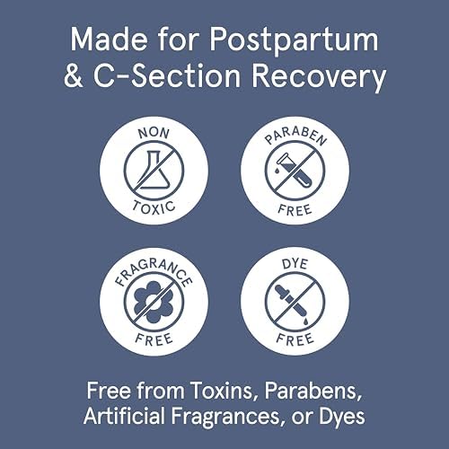 LOLA Organic Cotton Postpartum Pads - Max Absorbency Pads for Postpartum Bleeding - Extra-Long Overnight Liners for Women - Hospital Bag Essentials - 32 Count, Unscented