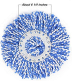3 Pack 360° Spin Magic Mop Replacement Head, Round Shape Standard Size Microfiber Mop Head Refills for Hurrica Mopnado EGOFLEX Hapinnex Casabella and Other Brands