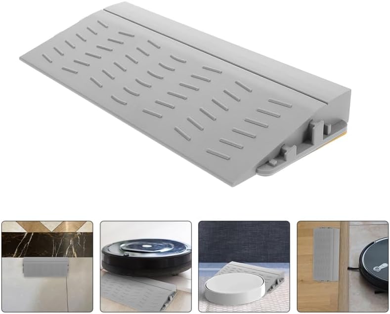 Cabilock Robot Vacuum Threshold Ramp Mat 8.27 Inch Non-Slip Doorway Ramp for Home Use Enhances Sweeping Robot Hill Climbing and Wheelchair Scooter Transition