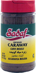 Sadaf Ground Caraway - Caraway Powder for Cooking & Food Seasoning - Spices & Seasonings - Ground Caraway Seeds - Kosher - 5 oz Bottle with Shaker Top