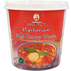 Mae Ploy Vegetarian Red Curry Paste with Authentic Thai Spices Like Shallots, Chili, Lemongrass, Galangal, Kaffir Lime, Garlic, No MSG, Preservatives Or Artificial Coloring (35 oz Tub)
