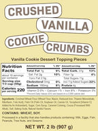 Crushed Vanilla Cookie Crumbs, Chopped Vanilla Cookie Topping for Baking, Ice Cream 2 Pounds