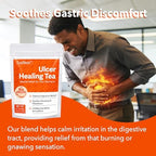 20 Count Natural Ulcer Healing Tea for Men & Women Stomachache Relief, Gastritis and Heartburn Ease Solution Herbal Teabags, Support Various Daily Stomach & Digestive Discomfort Nourishing