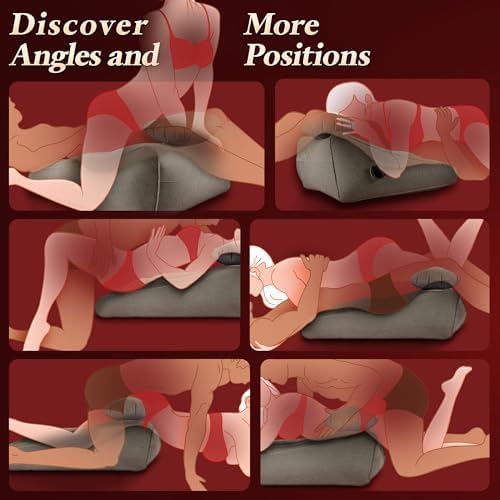 Sex Toys Adult Toys, Sex Pillow Position Cushion Triangle Inflatable Position Pillow, Couples Sex Toys Sex Wedge Velvet Pillow for Bedroom, Sex Accessories for Men Women Couples