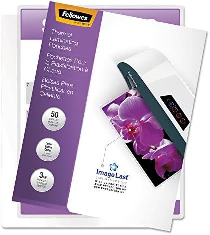 FEL52225 - Fellowes Glossy Pouch - Letter, 3 mil, 50 Pack