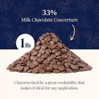Cambie Milk Chocolate Couverture 34%, 1 Pound of European Style Milk Couverture for Dubai Chocolate Bar, Bon Bons, Bars, Chocolatiers, Pastry Chefs, Home Bakers, and Professionals, 1 Pound