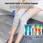 Bamboo Charcoal Compression Knee Sleeve - Elastic Knee Braces Pads Warmers Protective Knee Support for Arthritis and Runners (Gray+Black, Large)