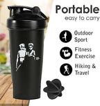 Senpai Designs Anime Shaker Bottle - 20 Ounce - Shaker Bottle with Shaker Ball - Nutrient Shake - Protein Shake, Meal Prep & Replacement - Gym Workout Bottle - Anime (Black)