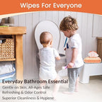 WONDERFUL Flushable Butt Wipes, Lemon Citrus 100% Plant-Based Wet Wipes for Adults & Kids; Sewer, Septic Safe; Gentle on Sensitive Skin, Wipes Flushable Pack for Bathroom & Travel, 3-Pack (180 Counts)