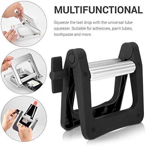 kwmobile Plastic Toothpaste Tube Squeezer - Large Multifunctional Tube Wringer Roller Dispenser for Hair Color Dye, Paint Tubes, Hand Cream, Cosmetics