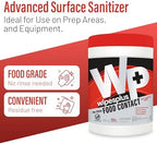 WIPESPLUS Cleaning Wipes All Purpose Food Contact - No Rinse, No Residue, Quick Dry Formula, Disinfecting Wipes For Restaurants, Foodservice, Schools - Canister, 100 Count
