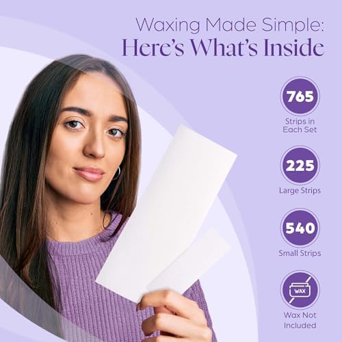 150 Wax Strips for Hair Removal – Extra-Large Non-Woven Strips for Legs, Arms, Back & Body – Works with All Soft Waxes – Salon & Home Use