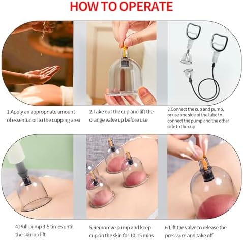 Cupluw Cupping Kit for Massage Therapy - 32 Cups Professional Chinese Cupping Set with Magnetics, Vacuum Cupping Therapy Set for Cellulite Reduction Muscle Pain Relief with Manual Pump