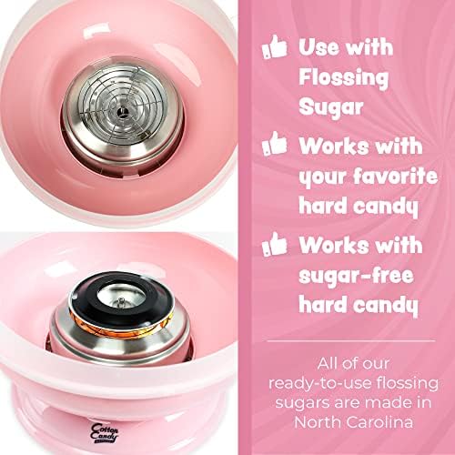 Cotton Candy Express Floss Sugar Variety Pack with 3 - 11oz Plastic Jars of Bubble Gum, Green Apple, Pina Colada Flossing Sugars. Use With Cotton Candy Express Countertop Machine