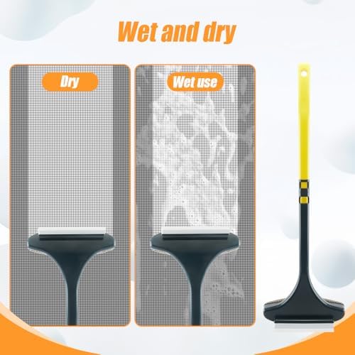 2 in 1 Multifunctional Screen Brush, 2025 New Mesh Cleaner Brush, Window Cleaner (Yellow Green)
