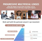 Progressive Multifocal Reading Glasses for Women Men, Square Blue Light Blocking Computer Readers