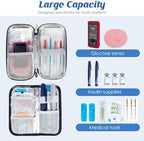 YOUSHARES Insulin Cooler Travel Case - Diabetic Insulated Organizer Portable Cooling Bag for Medication Cooling Insulation, Insulin Pen Case with 2 TSA Approved Cooler Ice Pack