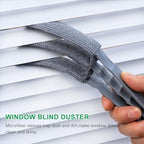 Window Blind Cleaner Duster Brush, 1 Brush with 4 Upgraded Microfiber Sleeves, Washable and Reusable, Blind Cleaner Tools for Window Blinds, Air Conditioner, Jalousie (Grey)