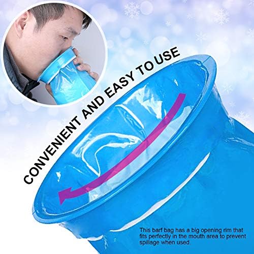YGDZ 45 Pack Vomit Bags - Disposable Barf Bags for Travel, Motion Sickness, Nausea - 1000ml Blue