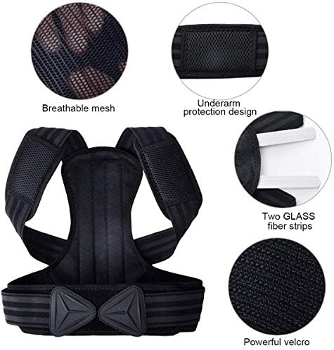 Posture Corrector for Men and Women, Spine and Back Support, Adjustable and Breathable Back Brace Humpback Posture Corrective Brace Shoulder Back Belt Lumbar Support Straps Pain Relief Neck Back Spine